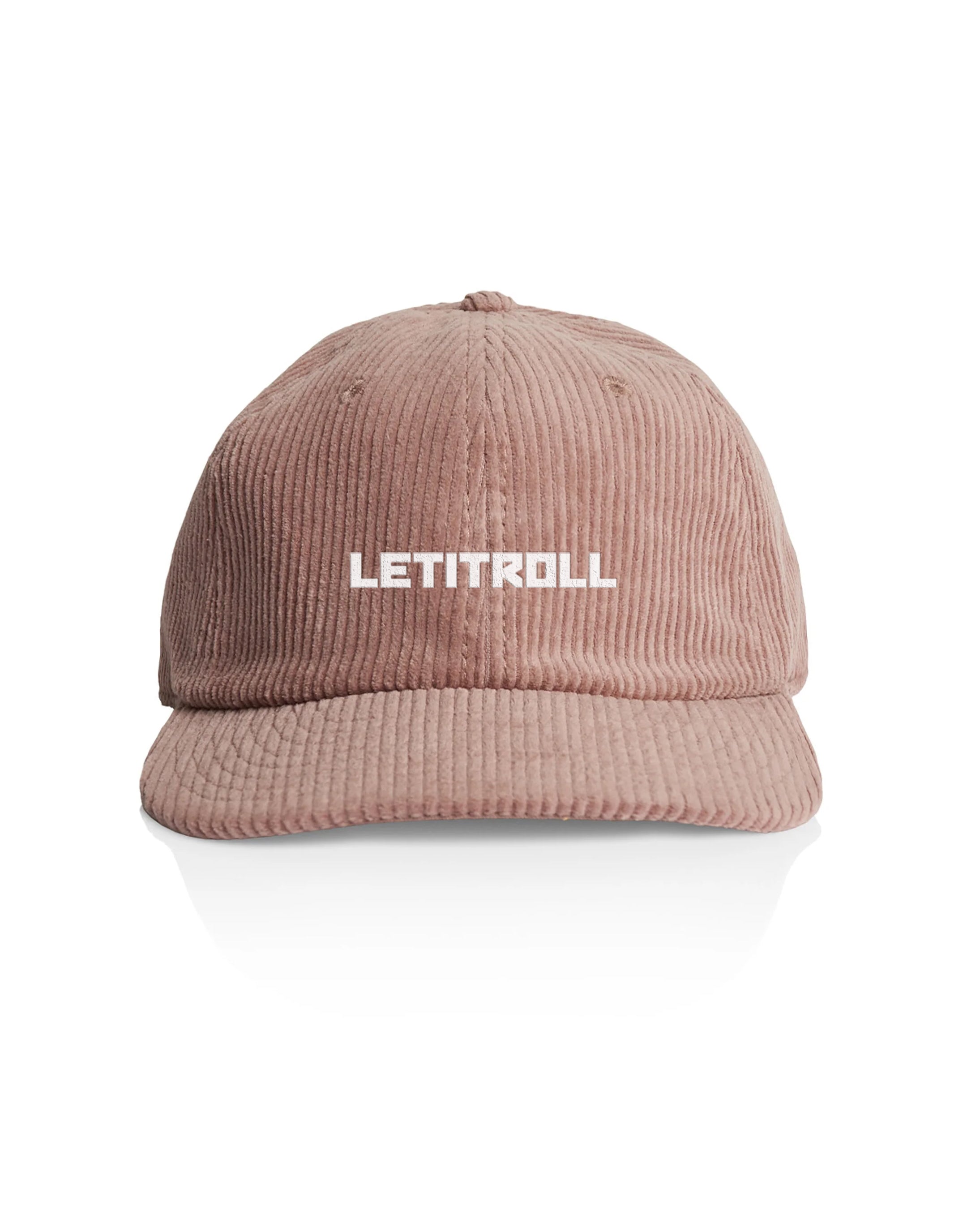 LETITROLL corduroy cap with embroidery Hazel Pink