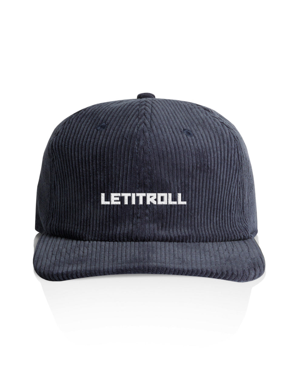 LETITROLL corduroy cap with embroidery Patrol Blue