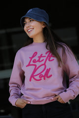 LETITROLL Unisex Mikina Pink Chenille