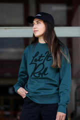 LETITROLL Unisex Crewneck Green Chenille
