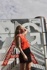 LETITROLL Women's Cropped Tank Top Paprika