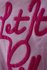 LETITROLL Unisex Mikina Pink Chenille