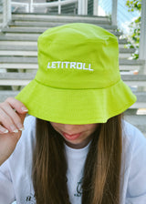 LETITROLL BUCKET HAT WITH EMBROIDERY SUMMER GREEN