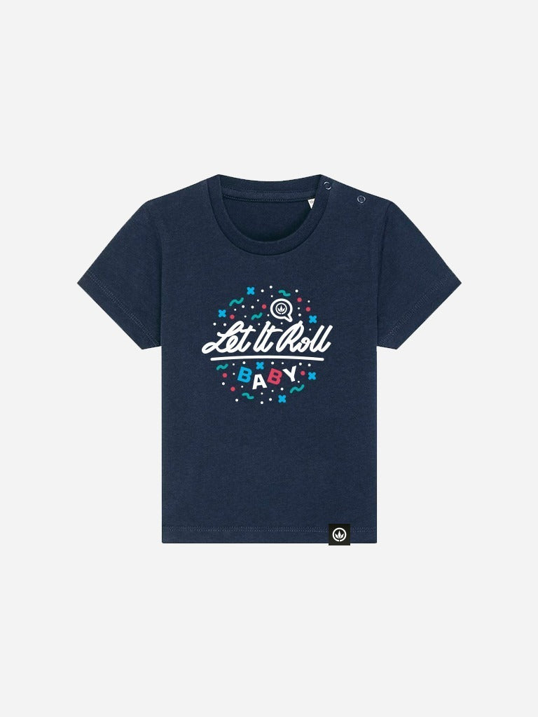 LETITROLL BABY CUTE 0-3 YEARS CHILDREN'S T-SHIRT SERENE BLUE