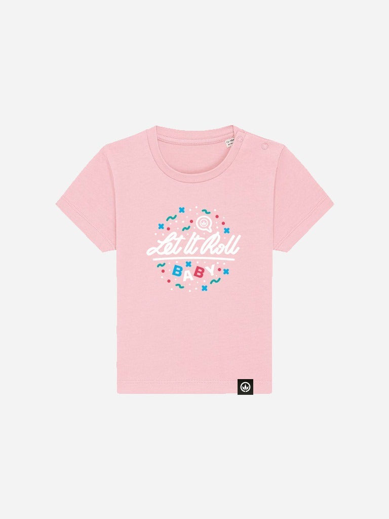 LETITROLL CHILDREN'S T-SHIRT BABY CUTE 0-3 YEARS COTTON PINK