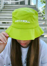 LETITROLL BUCKET HAT S VÝŠIVKOU GREEN GLOW