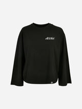LETITROLL DÁMSKÉ OVERSIZE TRIKO S DLOUHÝM RUKÁVEM VINTAGE BLACK