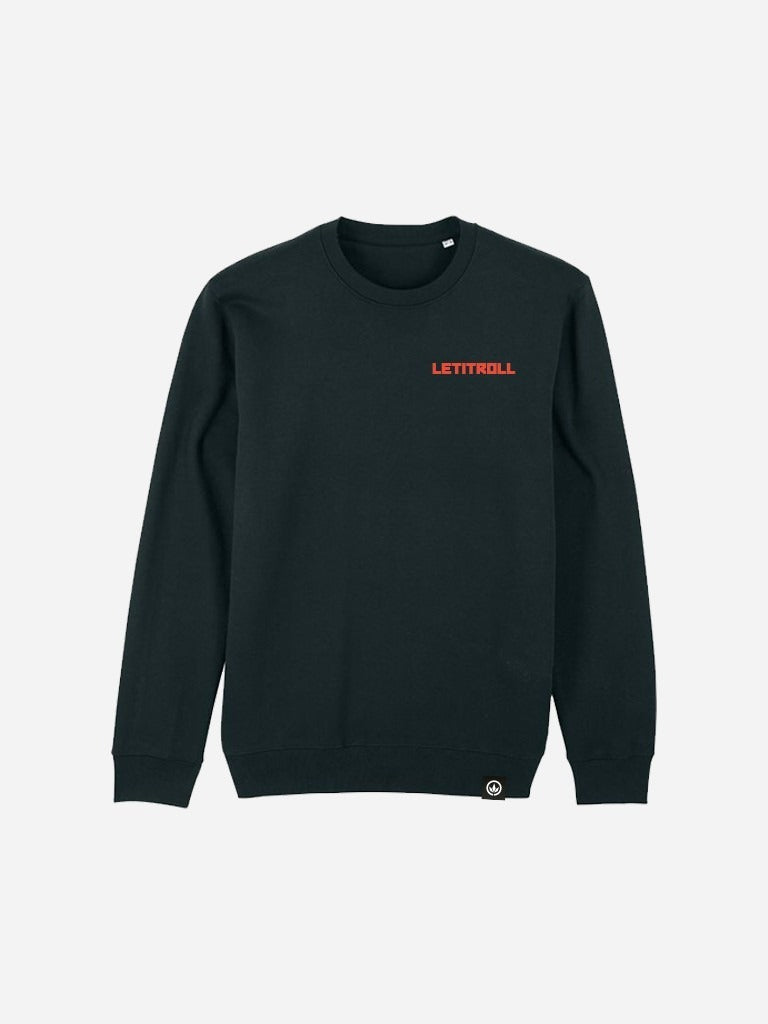 LETITROLL UNISEX CREWNECK MIKINA VINYL BLACK