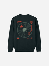 LETITROLL UNISEX CREWNECK MIKINA VINYL BLACK