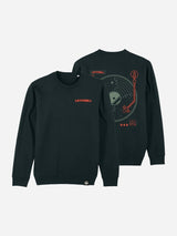 LETITROLL UNISEX CREWNECK MIKINA VINYL BLACK