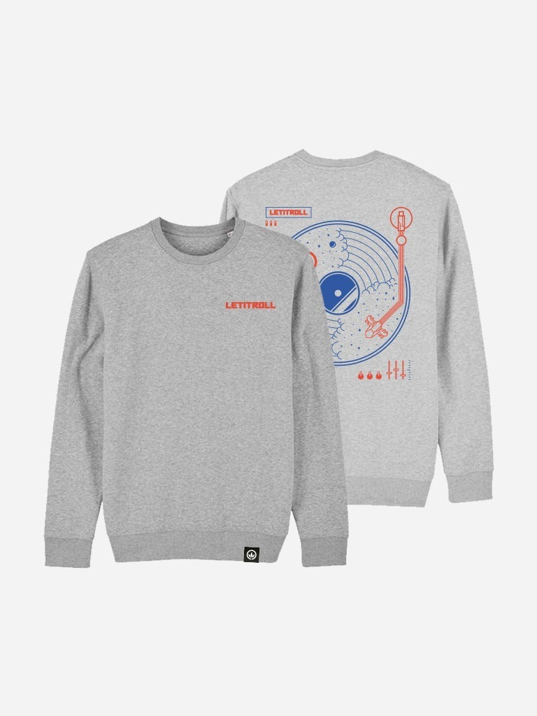 LETITROLL UNISEX CREWNECK MIKINA VINYL GREY