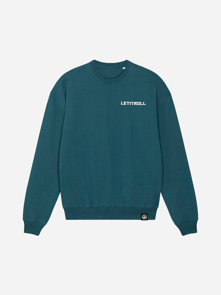 LETITROLL UNISEX CREWNECK MIKINA MINIMALISM GREEN
