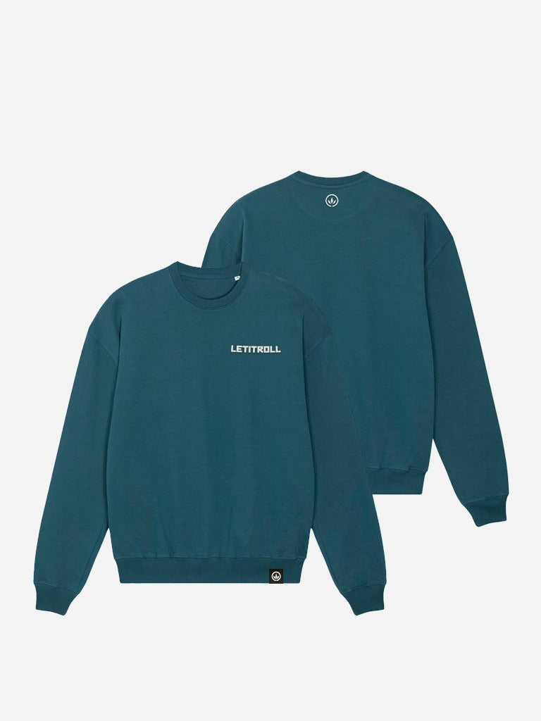 LETITROLL UNISEX CREWNECK MIKINA MINIMALISM GREEN