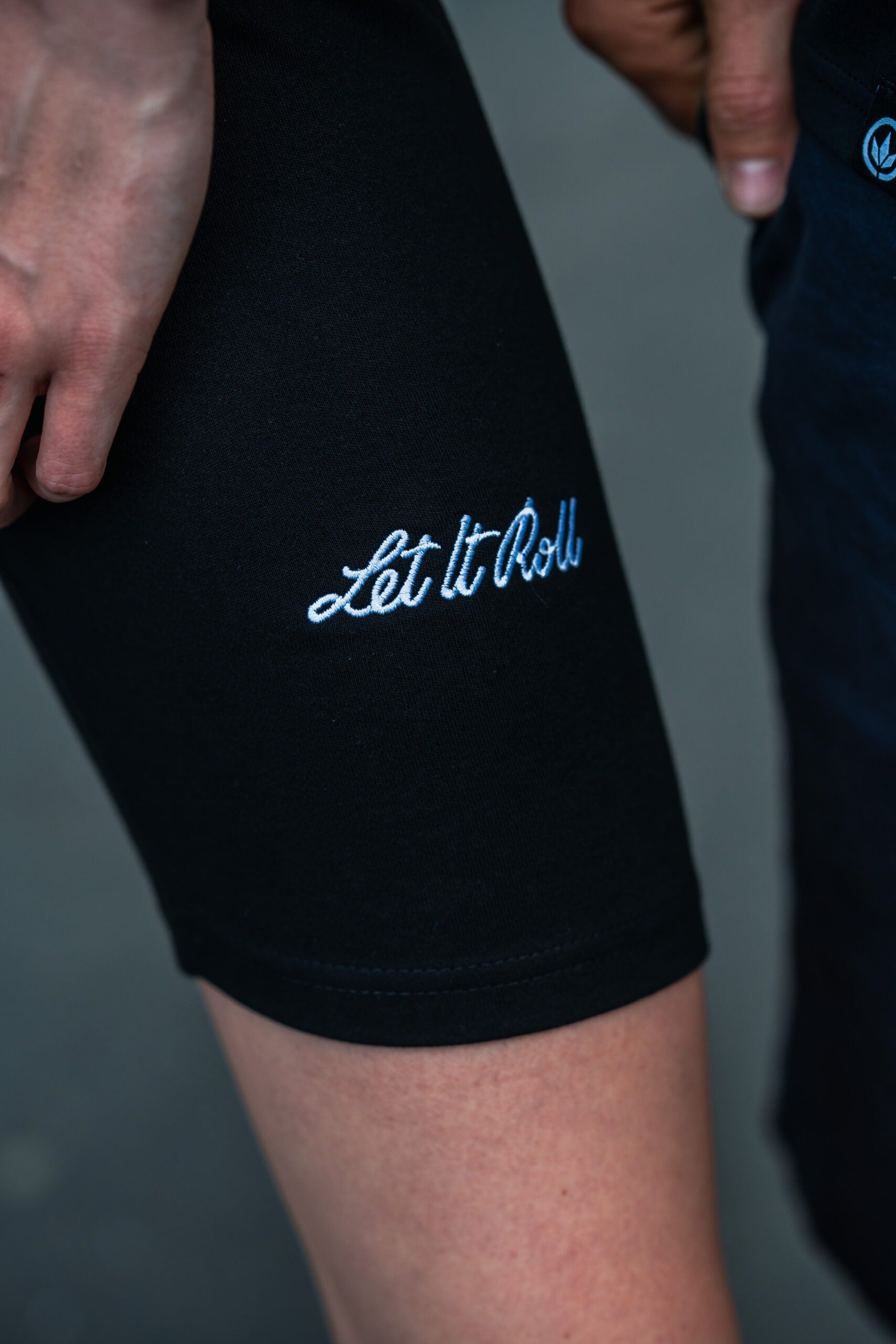 LETITROLL DÁMSKÉ BIKER SHORTS S VÝŠIVKOU BLACK