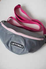 LETITROLL Upcycle Kidney Gray and Light Pink