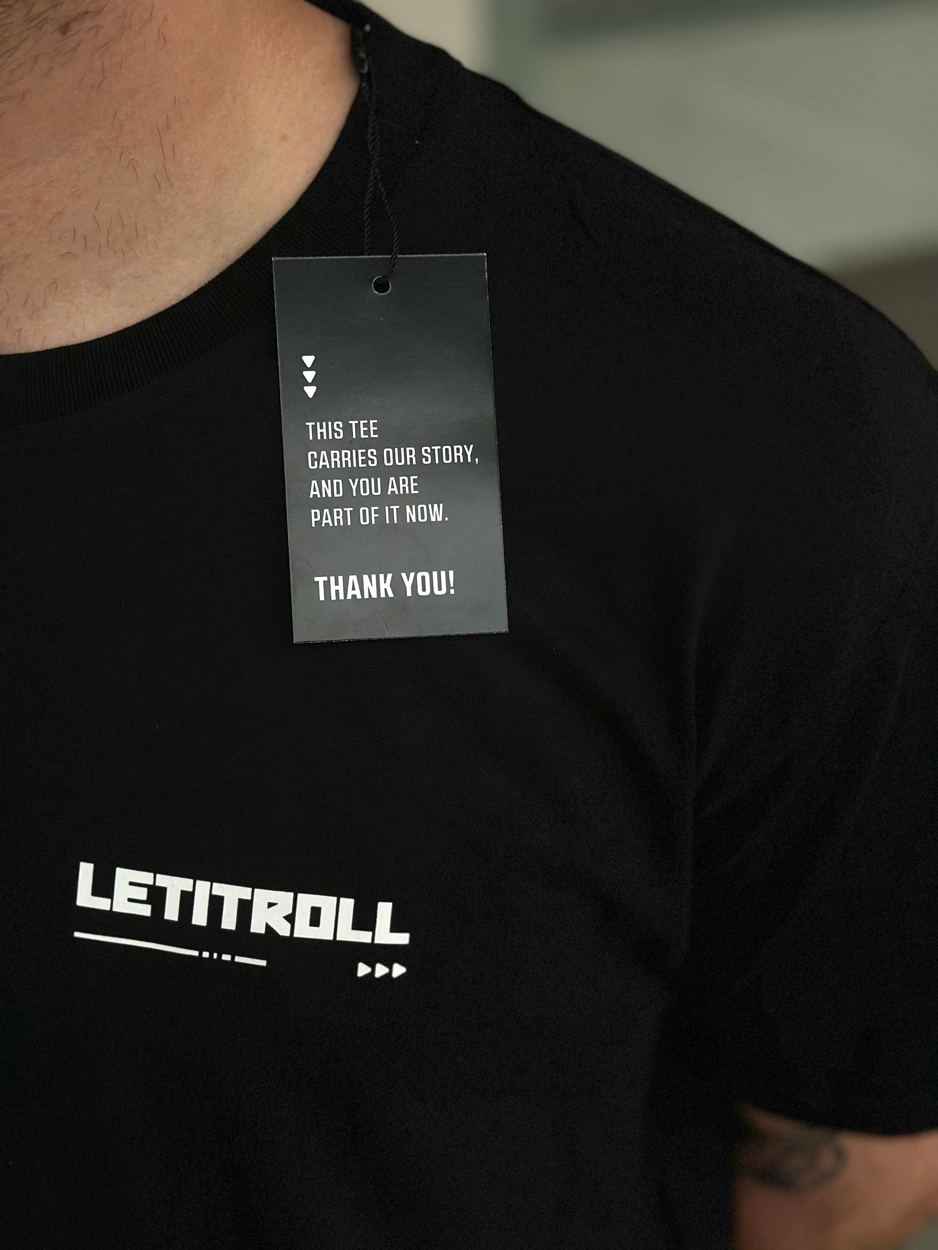 LETITROLL triko History of LIR Stages Black / NILCOTT® Recycled T-shirt / PRE-ORDER