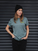 LETITROLL MINIMAL T-SHIRT WITH EMBROIDERY Green&amp;Green