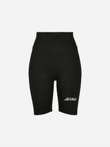 LETITROLL WOMEN'S BIKER SHORTS WITH EMBROIDERY BLACK