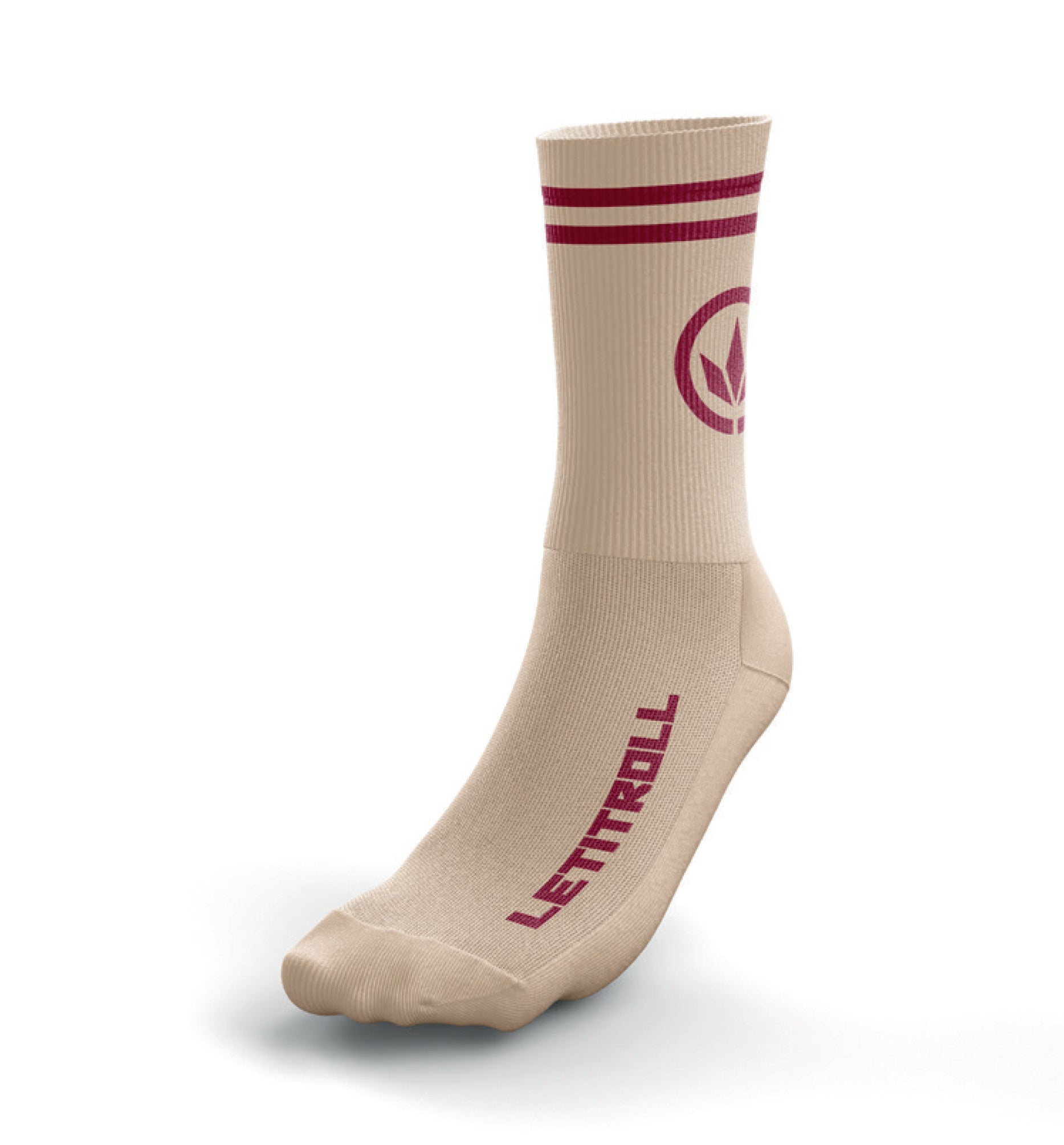 LETITROLL PONOŽKY Cream x Burgundy