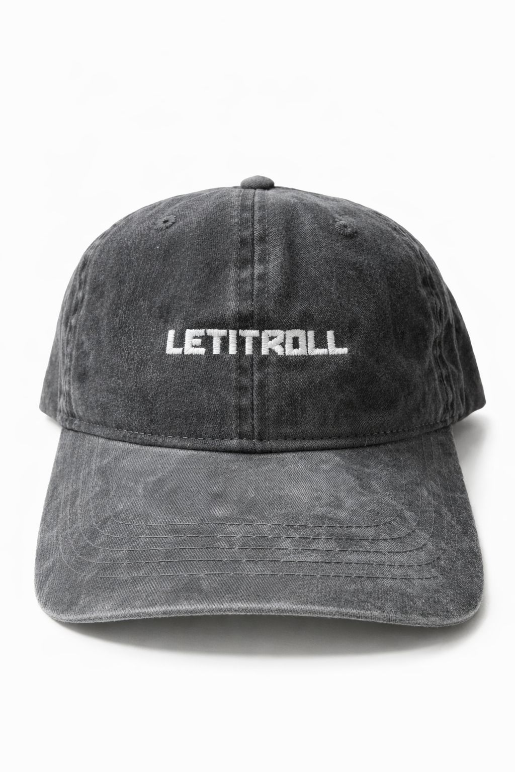 LETITROLL Kšiltovka Washed Black