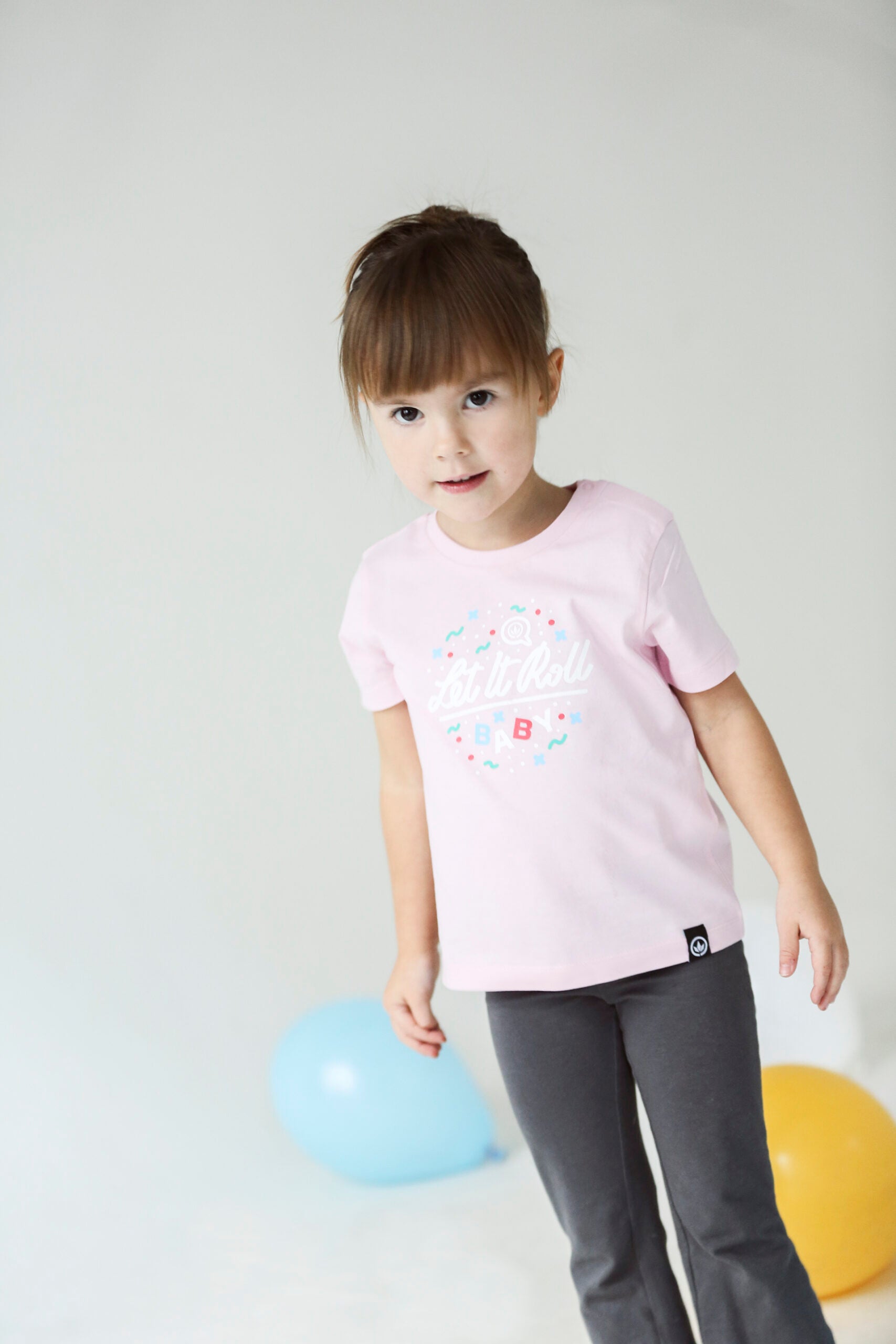 LETITROLL CHILDREN'S T-SHIRT BABY CUTE 0-3 YEARS COTTON PINK