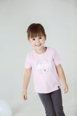 LETITROLL CHILDREN'S T-SHIRT BABY CUTE 0-3 YEARS COTTON PINK