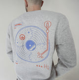 LETITROLL UNISEX CREWNECK MIKINA VINYL GREY