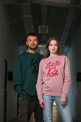 LETITROLL Unisex Mikina Pink Chenille