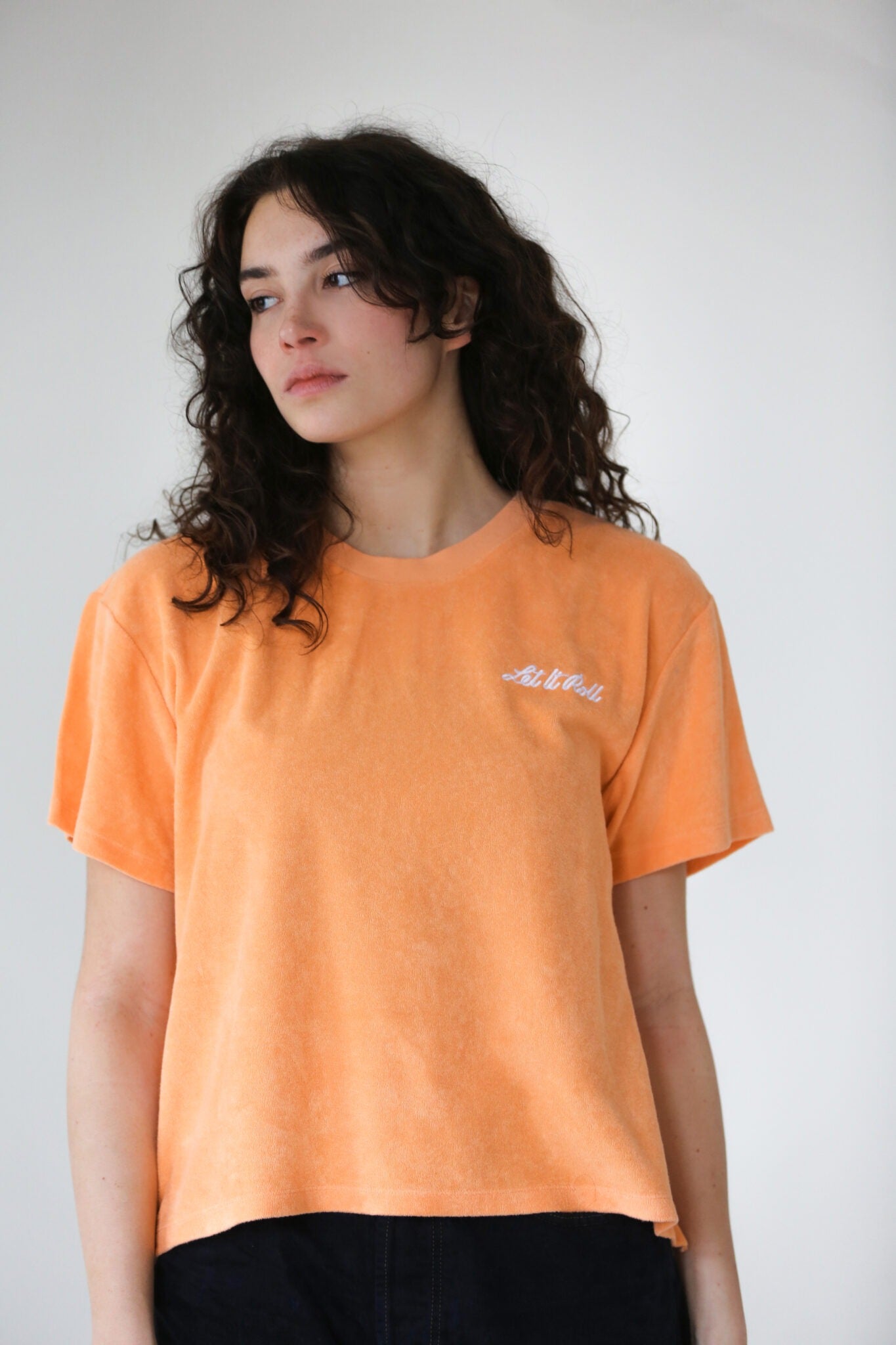 WOMEN'S T-SHIRT LET IT ROLL SOFT COMFORT APRICOT