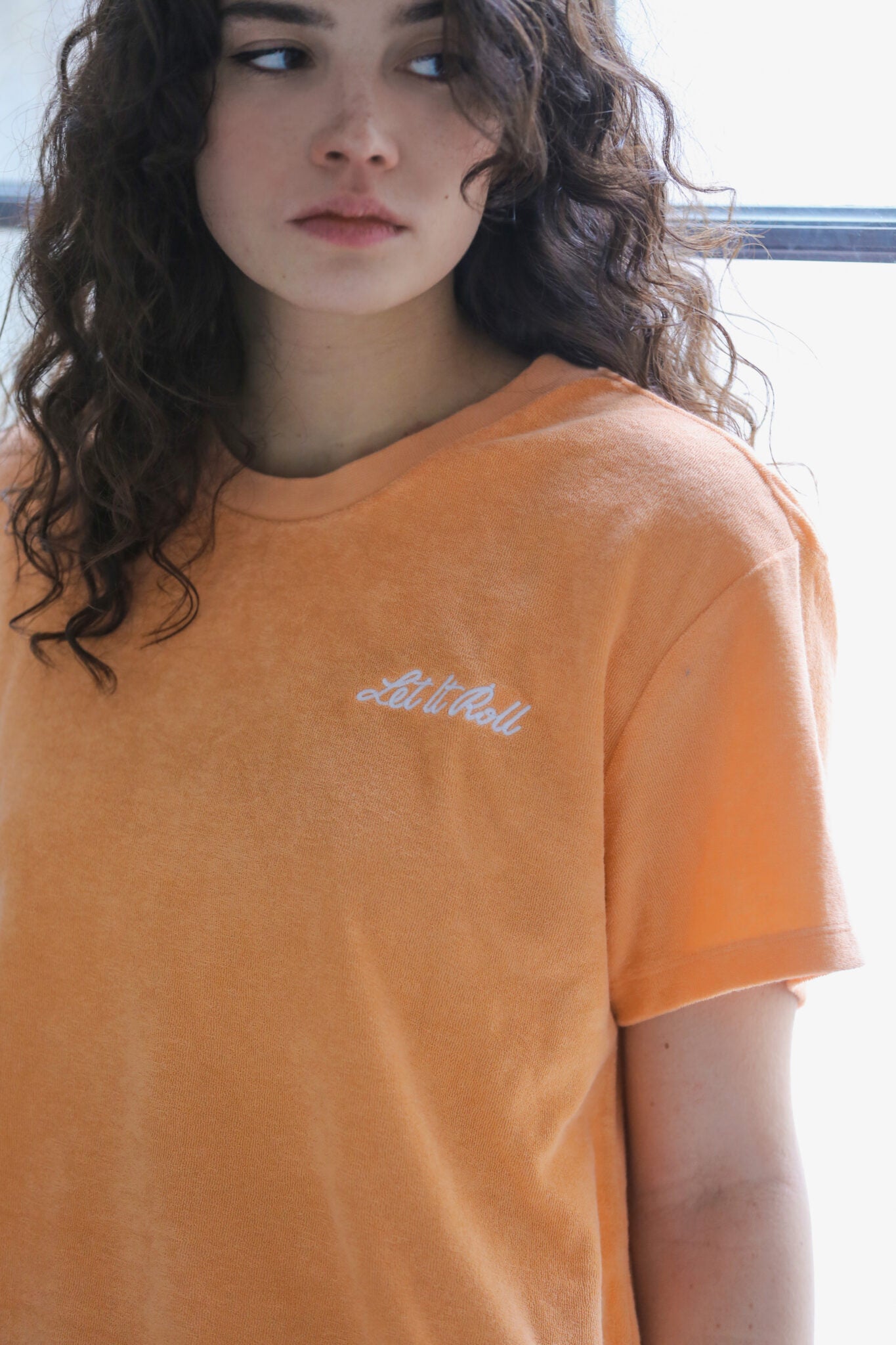 WOMEN'S T-SHIRT LET IT ROLL SOFT COMFORT APRICOT