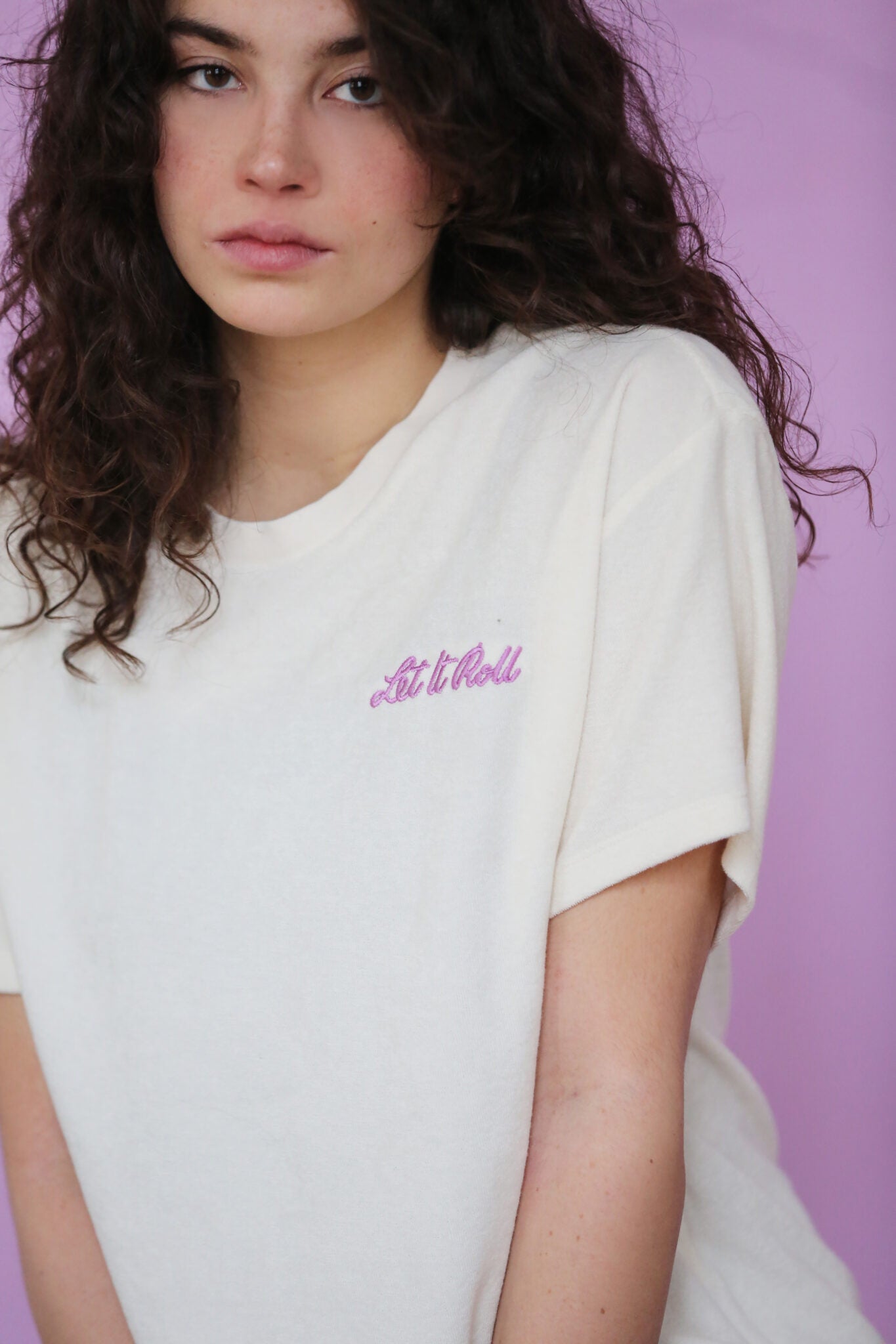 WOMEN'S T-SHIRT LET IT ROLL SOFT COMFORT IVORY
