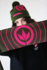 LET IT ROLL SCARF PURPLE GREEN