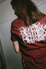 LETITROLL Broken T-shirt Dark Red