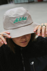 LETITROLL BUCKET HAT WITH EMBROIDERY GREEN GLOW 