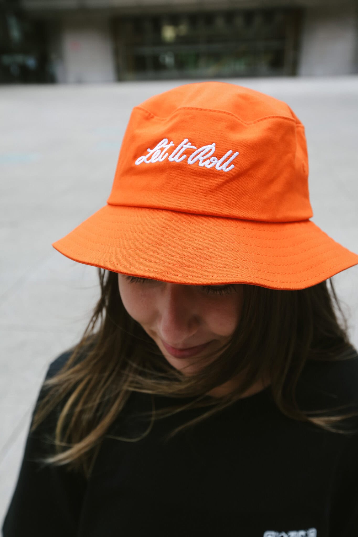 LETITROLL BUCKET HAT S VÝŠIVKOU ORANGE