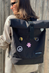 LETITROLL ROLLING BACKPACK – HAPPY COLLECTION with iron-on patches