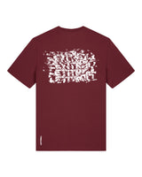 LETITROLL Broken T-shirt Dark Red