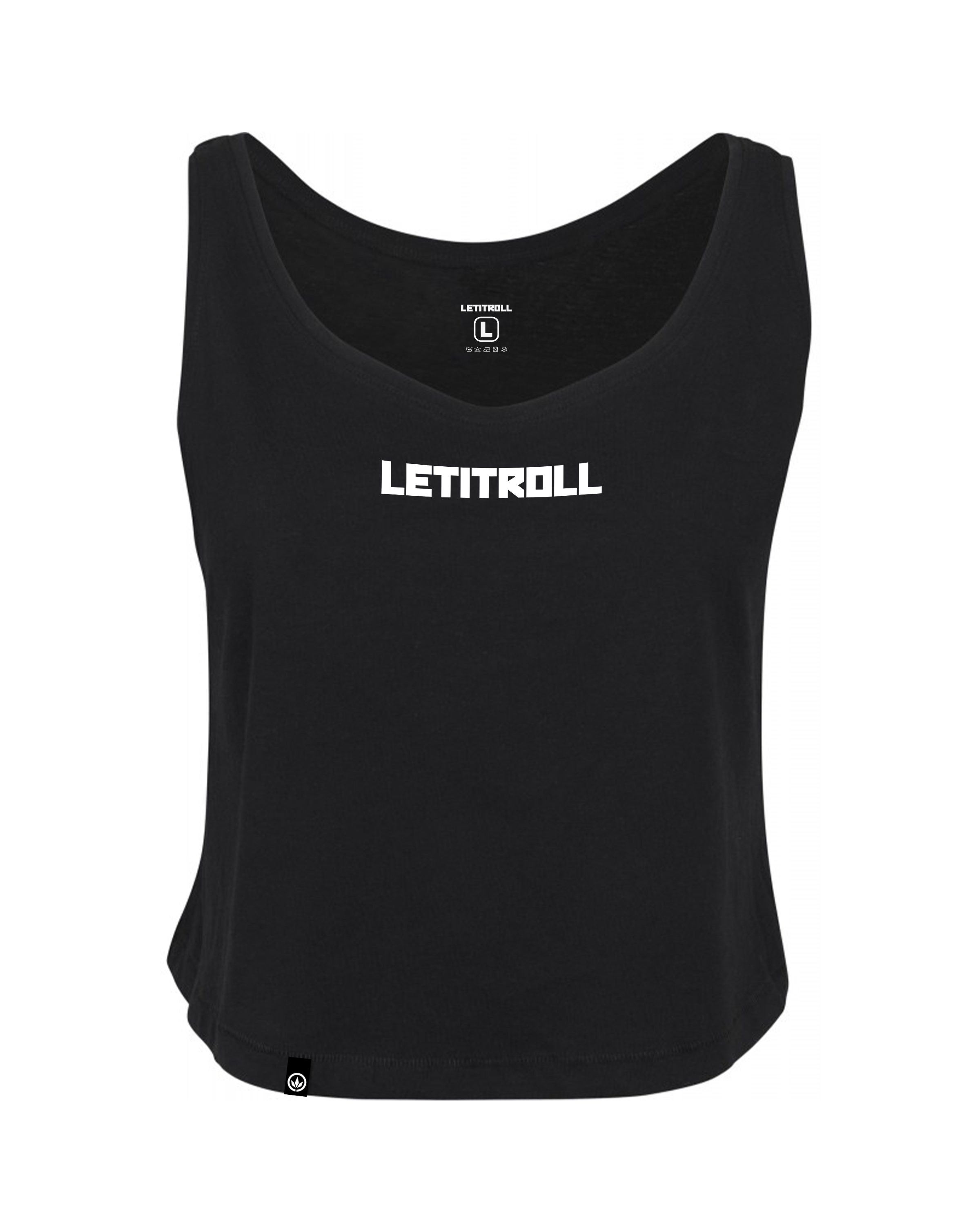 LETITROLL Dámské Croped Tílko Black