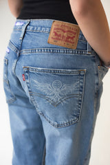 Denim Kalhoty LETITROLL x Ultravagand / č.76 /  Levi's upcycle