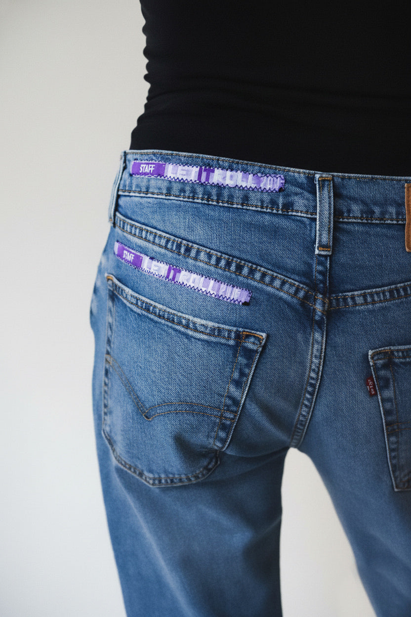 Denim Kalhoty LETITROLL x Ultravagand / č.76 /  Levi's upcycle