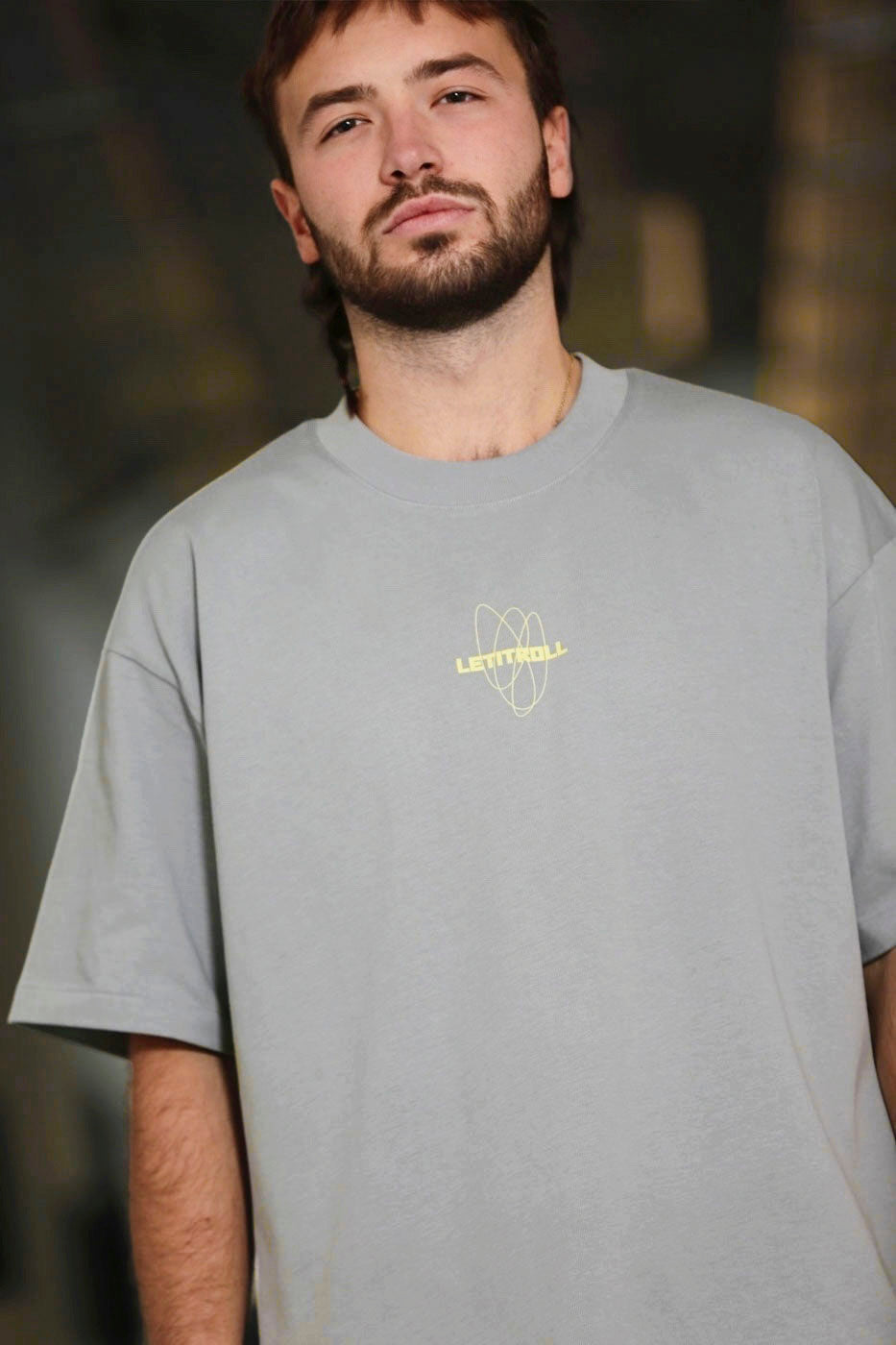 LETITROLL T-shirt Orbith Grey