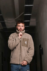 LETITROLL Sherpa Jacket Wet Sand