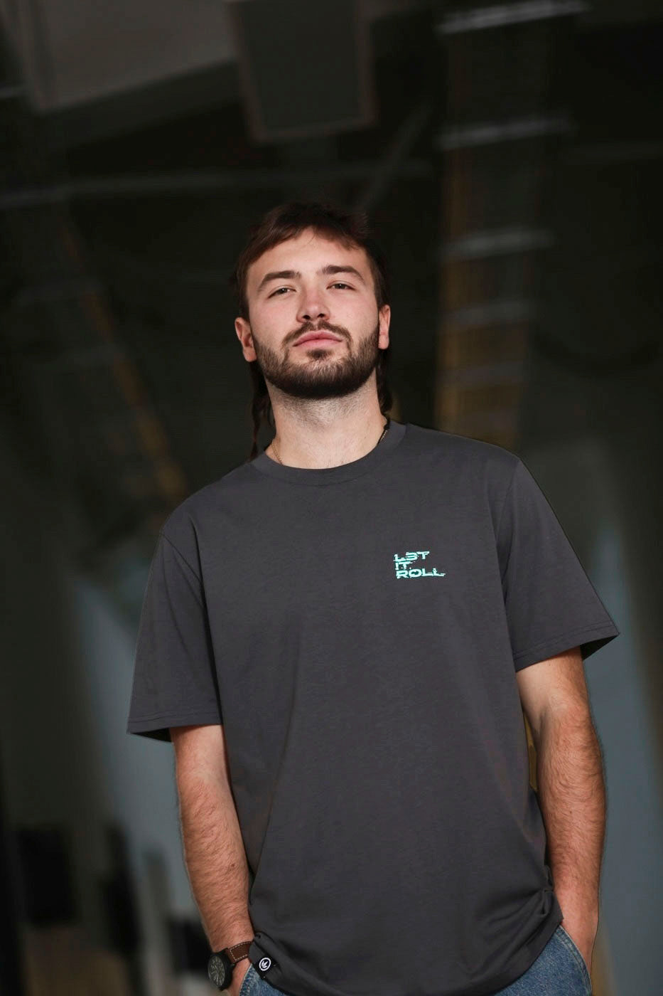 LETITROLL T-shirt Renegade Anthracite