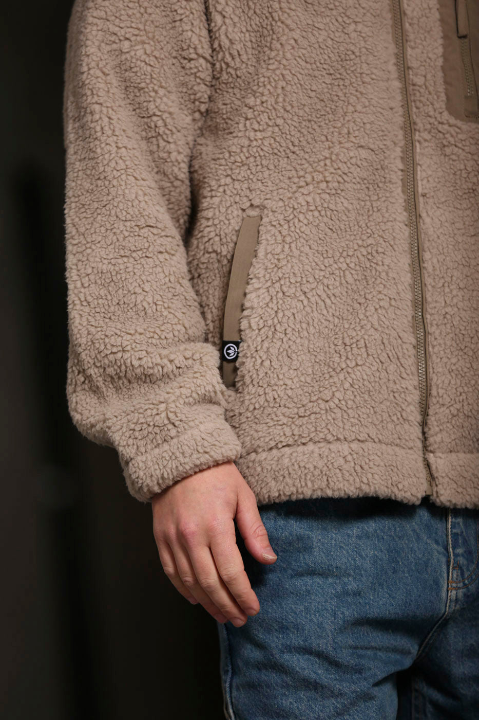 LETITROLL Sherpa Jacket Wet Sand