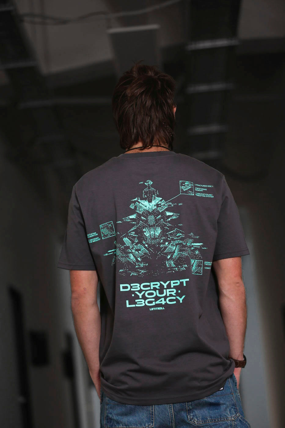 LETITROLL T-shirt Renegade Anthracite