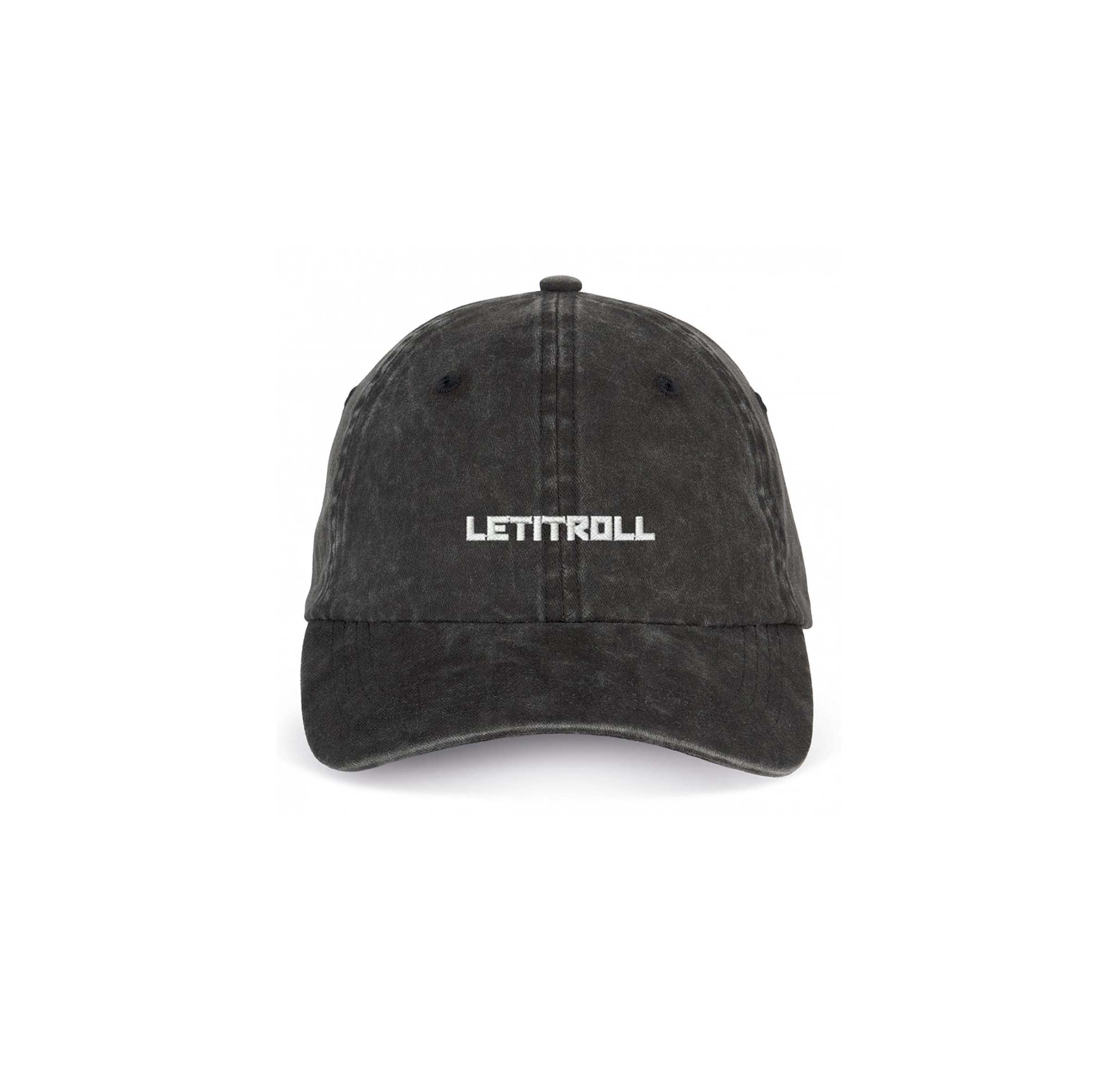 LETITROLL Kšiltovka Washed Black